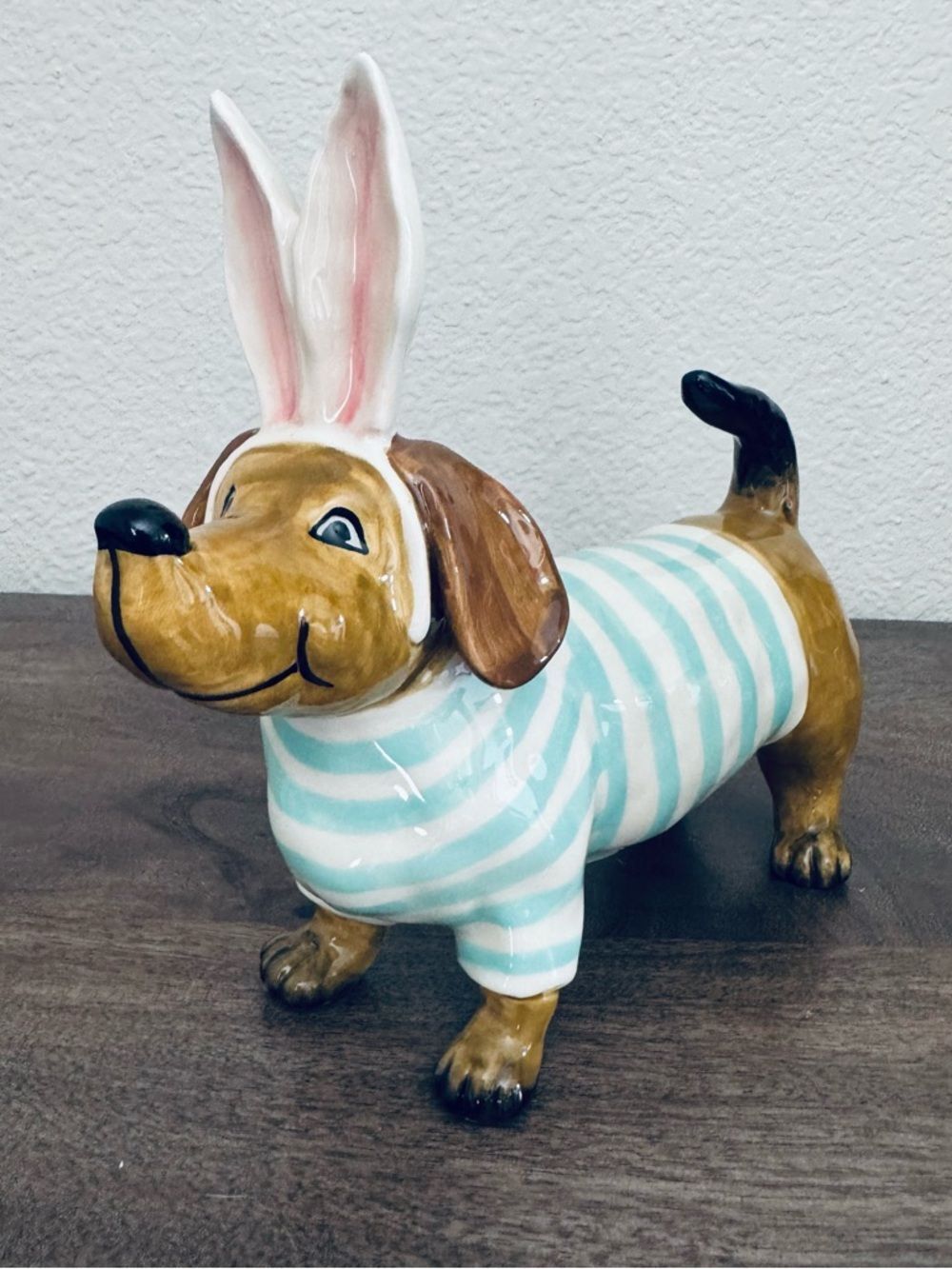 Blue Sky Clayworks Easter Bunny Dachshund Bassett Hound Dog